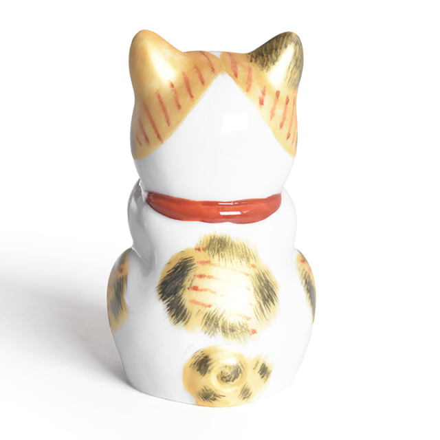 猫 九谷焼 3.8号 仲良し猫 紫金釉彩 平三作 陶器 置物 インテリア 楽天
