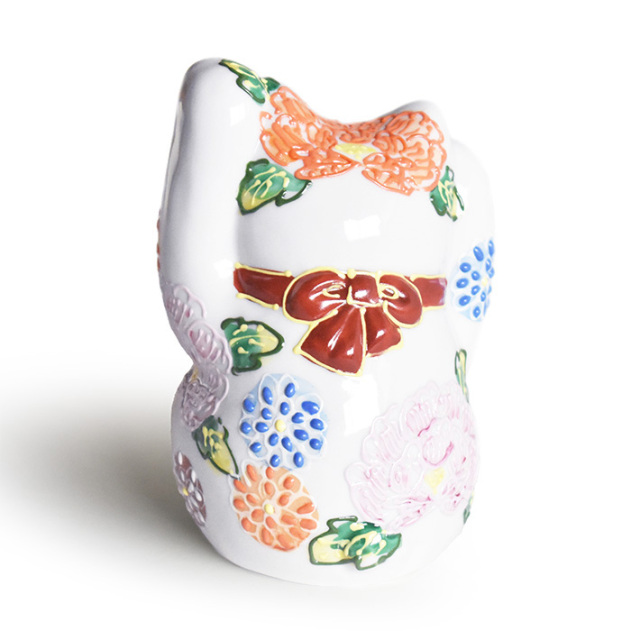 blue-rose様九谷焼作家さんもの瞳が神秘的でまつ毛、体の模様が美しい招き猫 blue-rose様九谷焼作家さんもの瞳が神秘的でまつ毛、体の模様