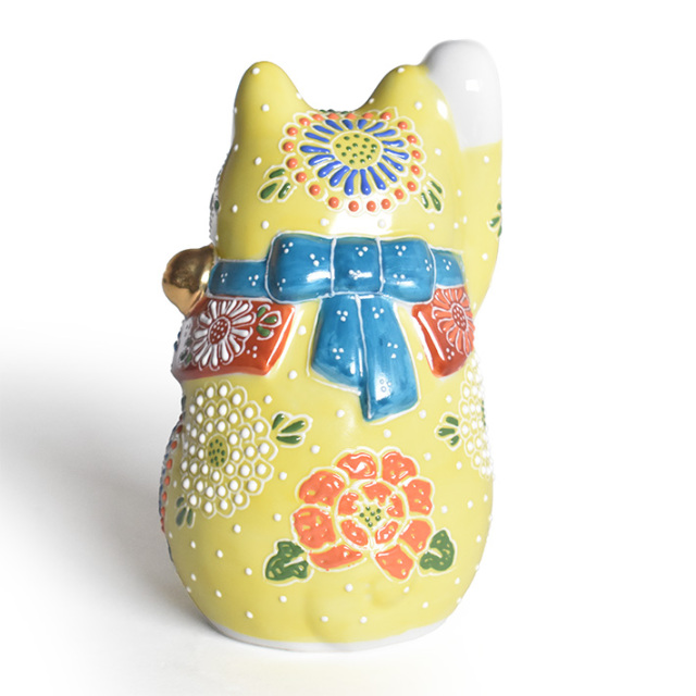 明治　九谷焼　招き猫　陶器　置物　31センチ　作家物 明治 九谷焼 招き猫 陶器 置物 31センチ 作家物 - メルカリ