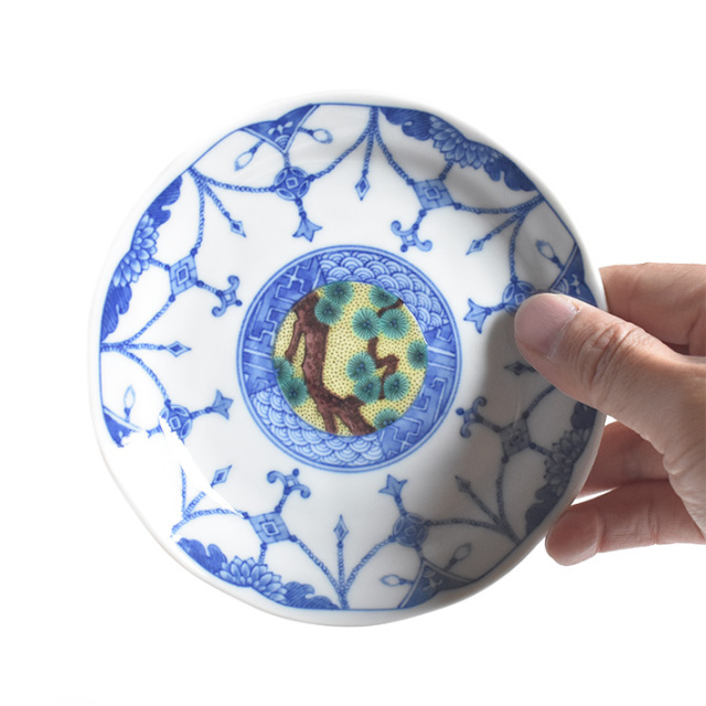 中皿 セット（ 径約 13.8cm ） 吉田屋絵変り【アウトレット】 九谷焼