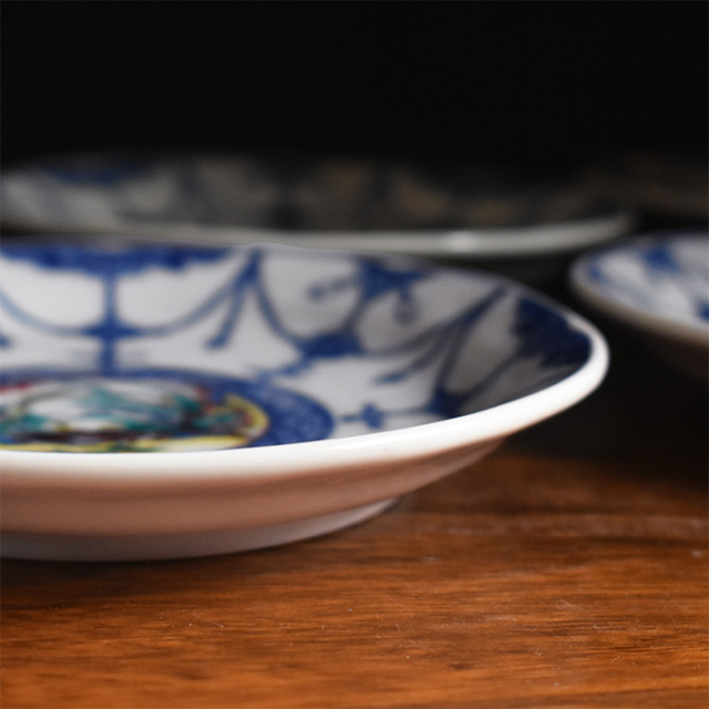 日本全国の焼物　セット 中皿 セット（ 径約 16cm ） 時代絵【アウトレット】 九谷焼専門