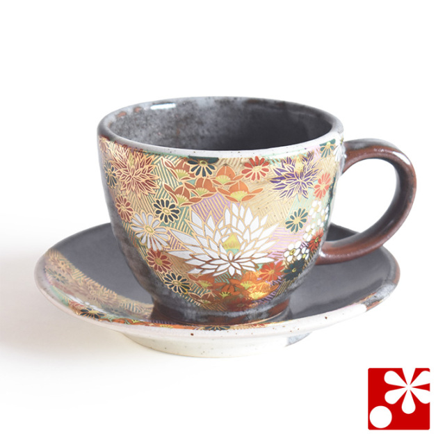 コーヒーカップ & ソーサー セット　金花詰【アウトレット】