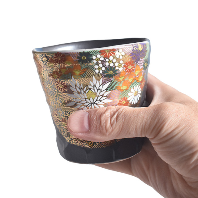 ロックカップ 金花詰（焼酎カップ）【アウトレット】 九谷焼専門店 和