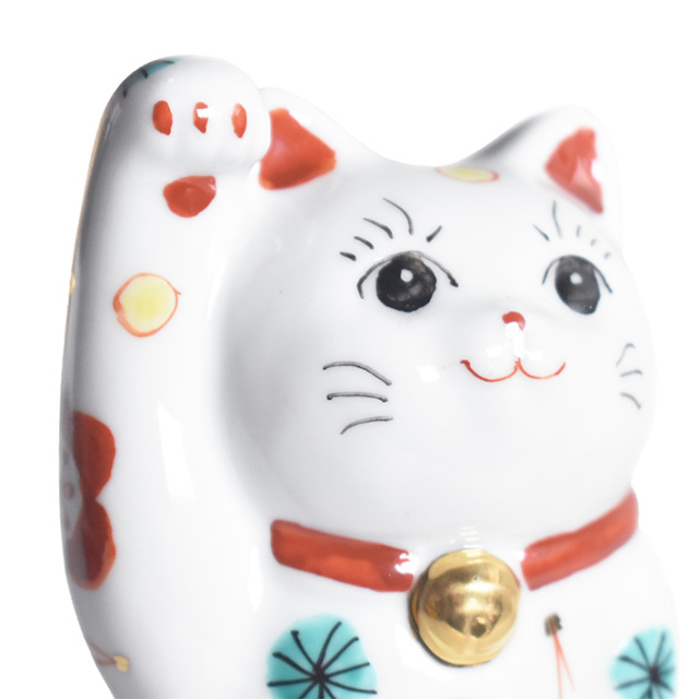 九谷焼 招き猫 置物 松竹梅