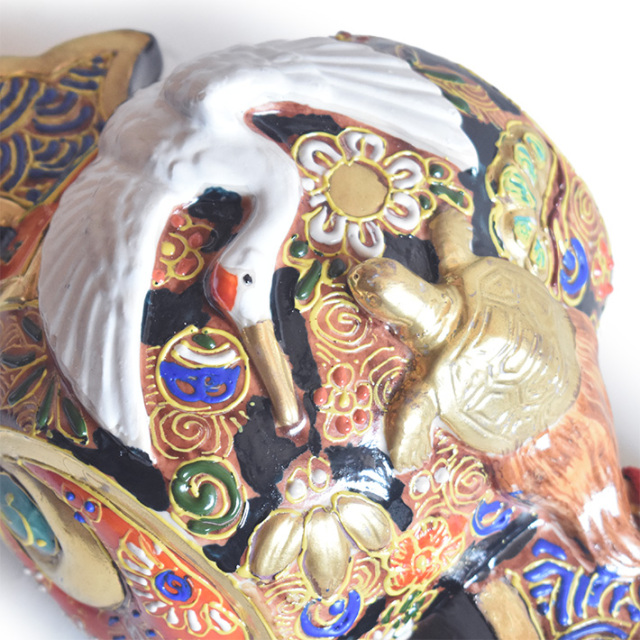 九谷焼 8号打ち出の小槌 鶴亀盛