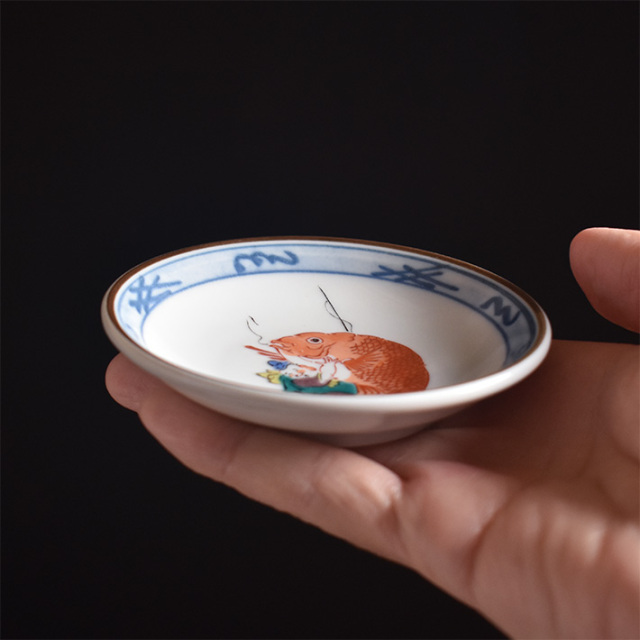 古い　素焼　豆皿　7枚 豆皿 7枚セット（ 径約 9cm ） 七福神【アウトレット】 九谷焼専門店