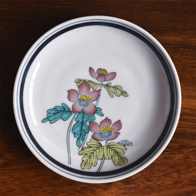 中皿 セット（ 径約 14cm ） 草花絵変り【アウトレット】 九谷焼専門店