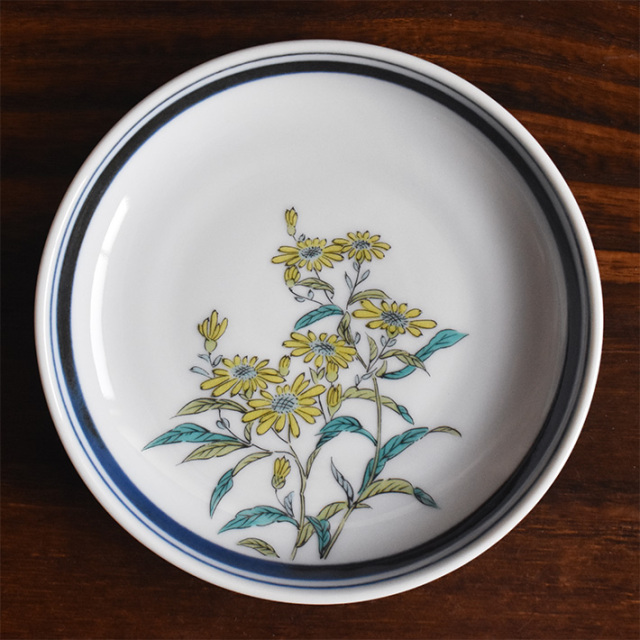 中皿 セット（ 径約 14cm ） 草花絵変り【アウトレット】 九谷焼専門店