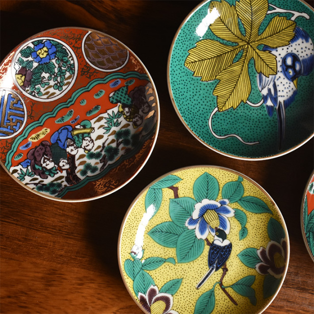 豆皿 セット（ 径約 10cm ）時代絵【アウトレット】 九谷焼専門店 和座本舗