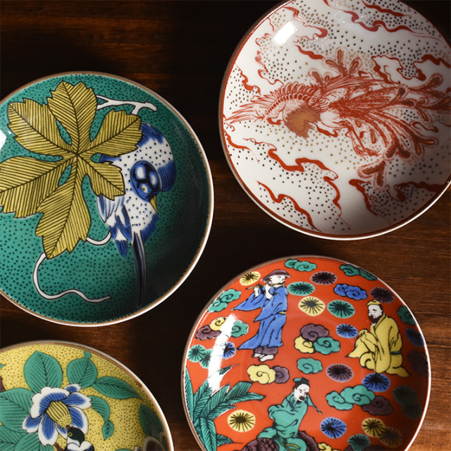豆皿 セット（ 径約 10cm ）時代絵【アウトレット】 九谷焼専門店 和座本舗
