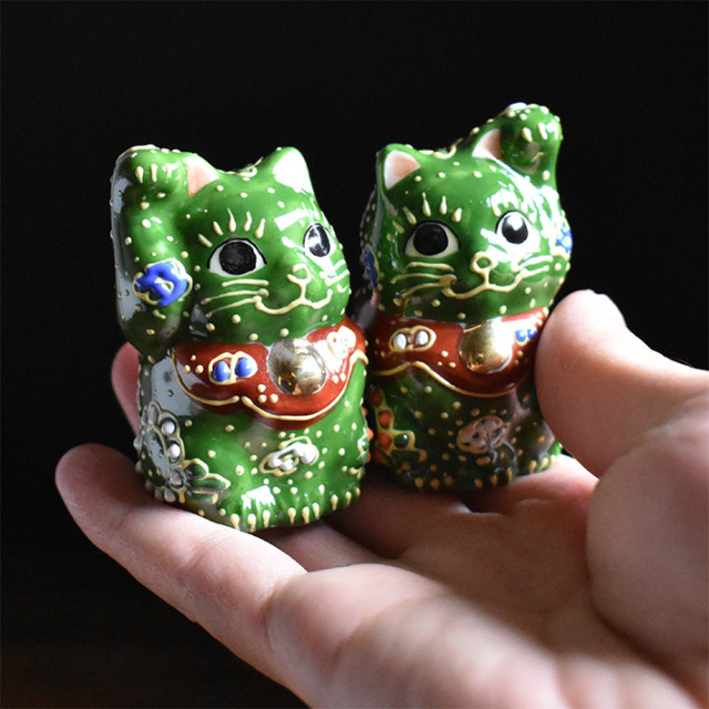 九谷焼 招き猫 楽天市場】招き猫(左：千客万来) ／九谷焼9号(高さ29cm) 盛