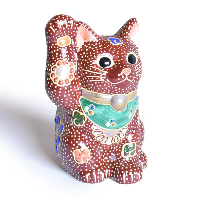 809『魔除けの文様 招き猫』陶器 /骨董品 古美術 茶道具 アンティーク