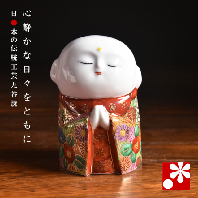 九谷焼 3号 お地蔵様　金花詰（高 約9.0cm）（ yu2024-11）