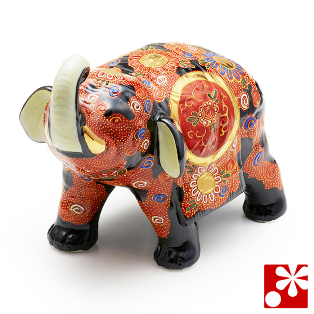 九谷焼 凸盛コレクション 象 茶盛