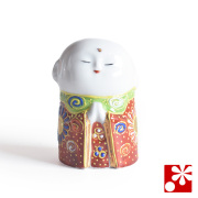 九谷焼 小さお地蔵様 赤茶盛（高さ8cm）【アウトレット】