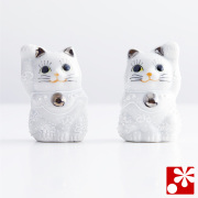 【冬季限定】ちび招き猫ちゃんセット　プレミアムホワイト （WAZAHONPO-SNOW）