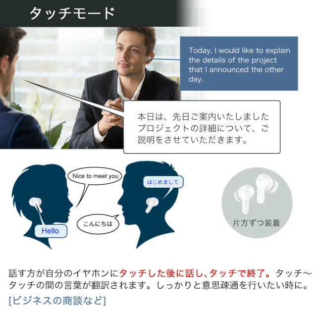 シューイチ!で紹介されました】 Wooask M3 AI翻訳機 ワイヤレス