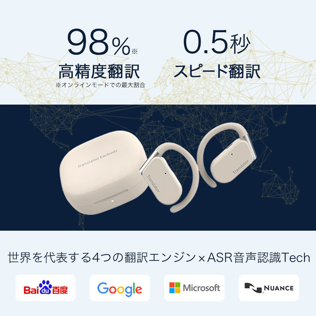 シューイチ！で紹介」翻訳機 翻訳イヤホン 翻訳機 イヤホン Wooask M9