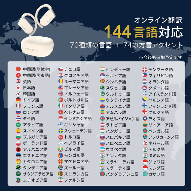 シューイチ！で紹介」翻訳機 翻訳イヤホン 翻訳機 イヤホン Wooask M9