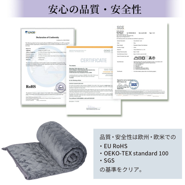 丸ごと洗える！ ウェイトブランケット SUMIMIN 炭眠ブランケット