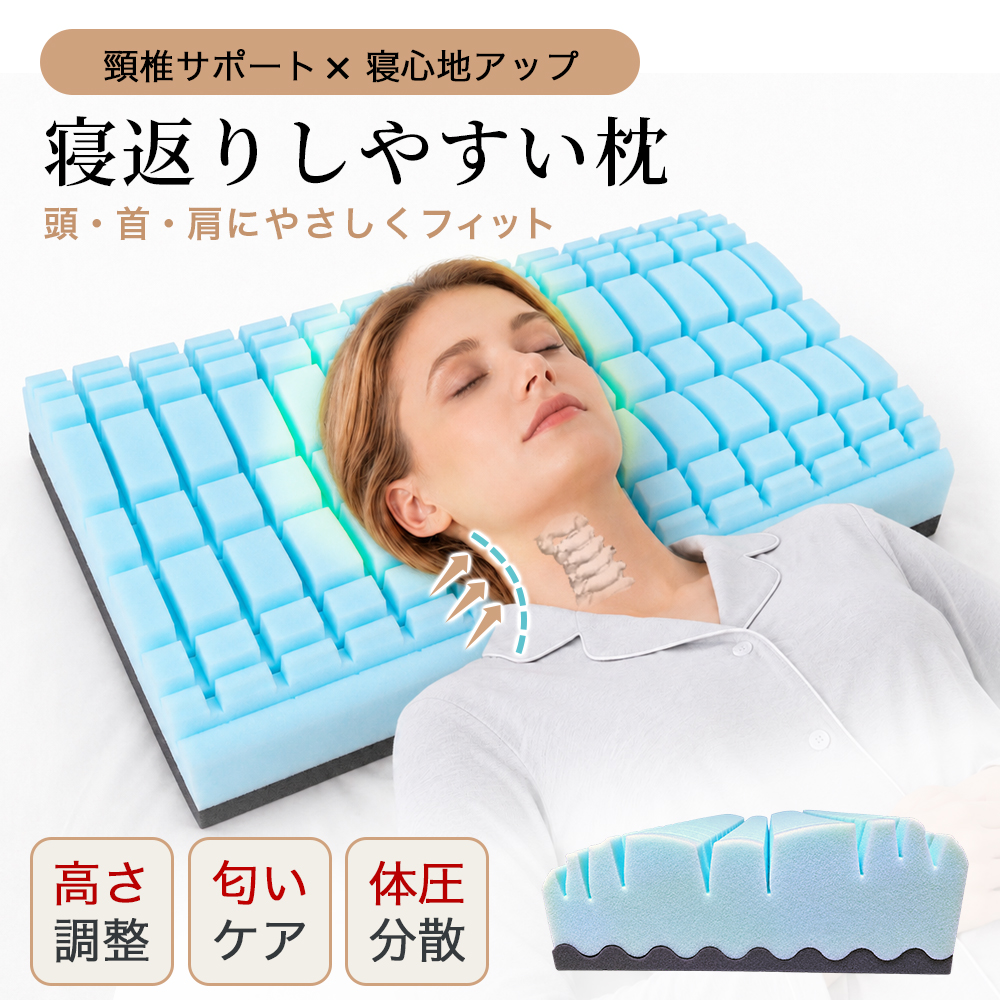 ３D無重力枕 SUMIMIN FIT PLUS 炭眠 頸椎サポート枕 ストレートネック対策