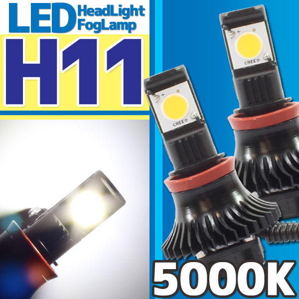 CREE社製 LEDヘッドライト フォグランプ H11 5000k 二灯分