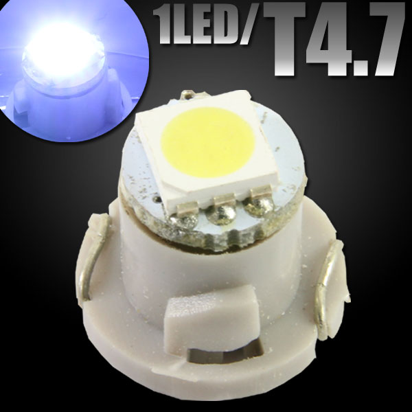 T4.7 SMD LED バルブ エアコンパネル球 メーター球 ホワイト 1個