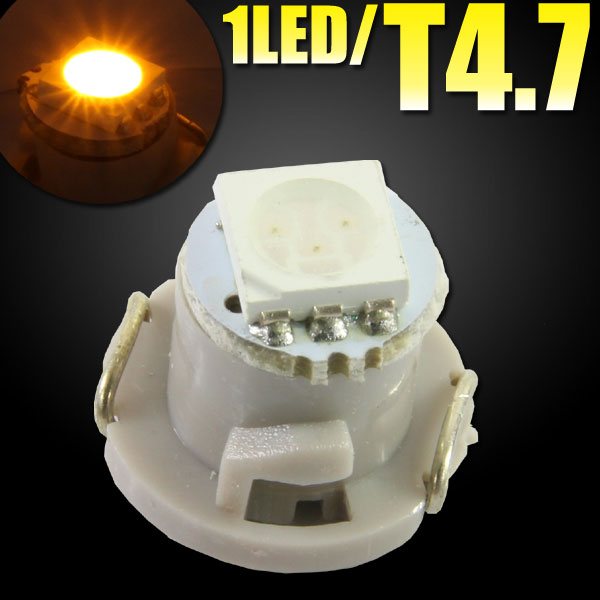 T4.7 SMD LED バルブ エアコンパネル球 メーター球 イエロー 1個