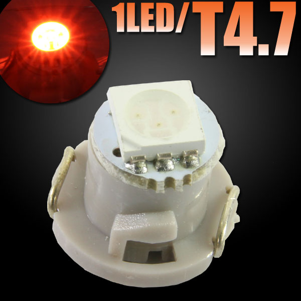 T4.7 SMD LED バルブ エアコンパネル球 メーター球 オレンジ 1個