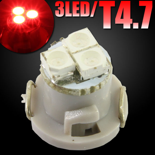 T4.7 3連 SMD LED バルブ エアコンパネル球 メーター球 グリーン 1個