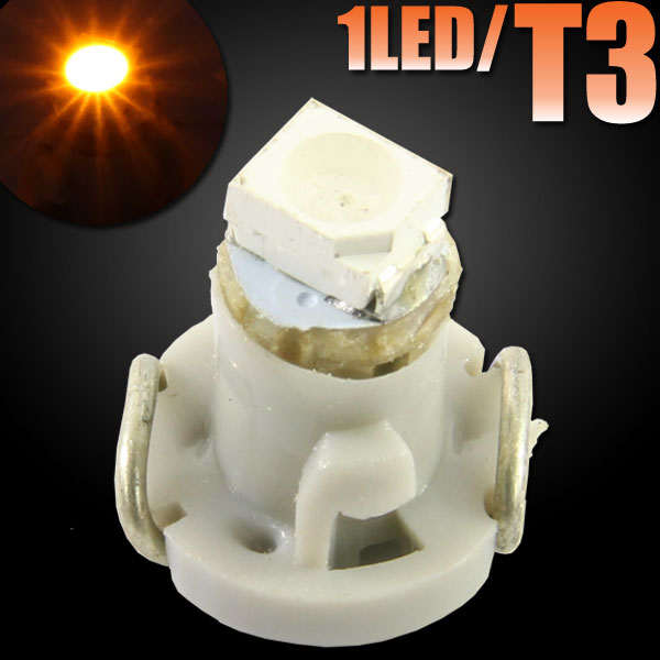 T3 SMD LED バルブ エアコンパネル球 メーター球 オレンジ 1個