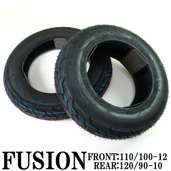 フュージョン用(MF02):純正タイプ チューブレス タイヤ 前後セット