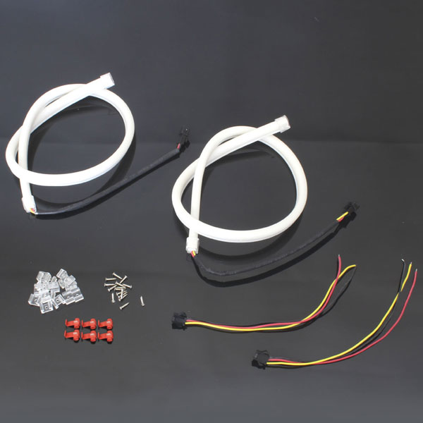 汎用 シリコンチューブ LED ライト ホワイト 60cm 2本セット