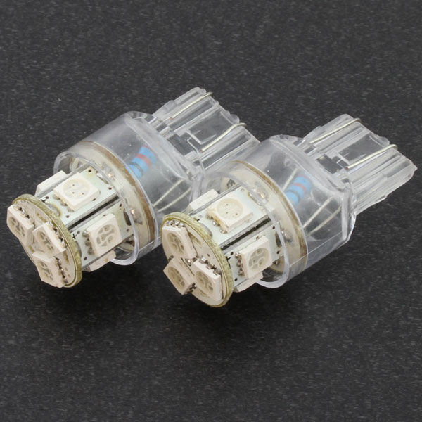 超高輝度 T20 ウェッジ 8連 SMD LEDバルブ　2個セット ＋＋－－