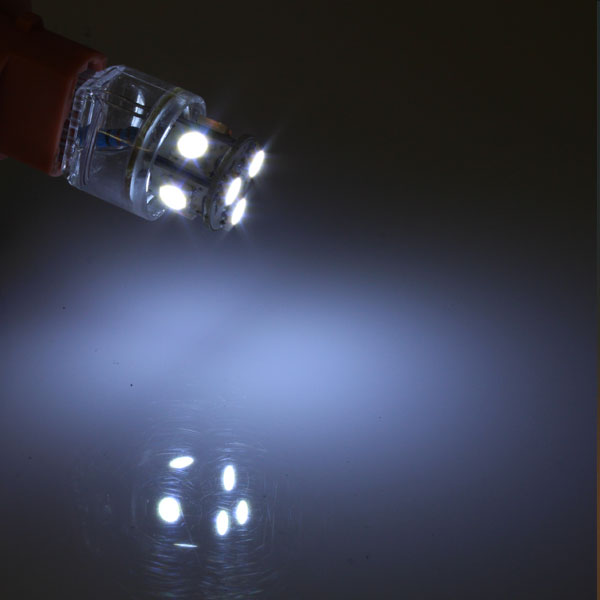 超高輝度 T20 ウェッジ 8連 SMD LEDバルブ　2個セット ＋＋－－