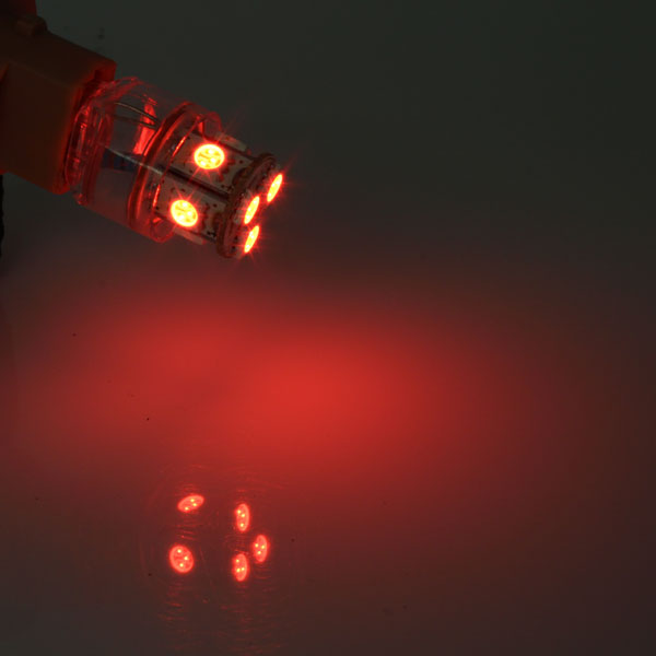 超高輝度 T20 ウェッジ 8連 SMD LEDバルブ　2個セット ＋＋－－