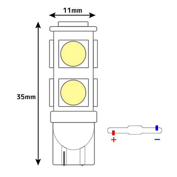 9連 LED T10