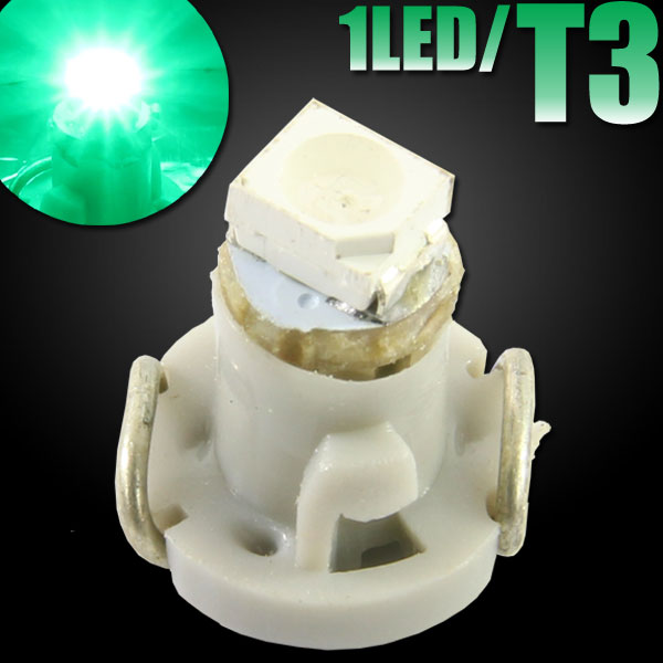 T3 SMD LED バルブ エアコンパネル球 メーター球 グリーン 1個