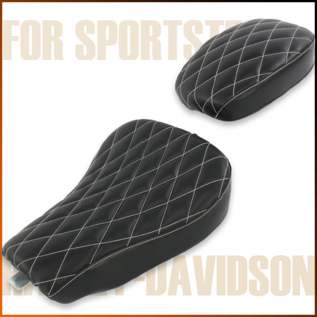 ハーレー スポーツスター シート ブラック ダイヤモンド ステッチ  