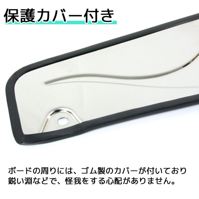 ヤマハ マジェスティ125 5CA ステンレス製 ステップボード 炎柄 フレア