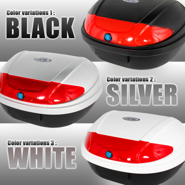 リアボックス 52L 大容量 大型 トップケース ベース付 ホワイト 白