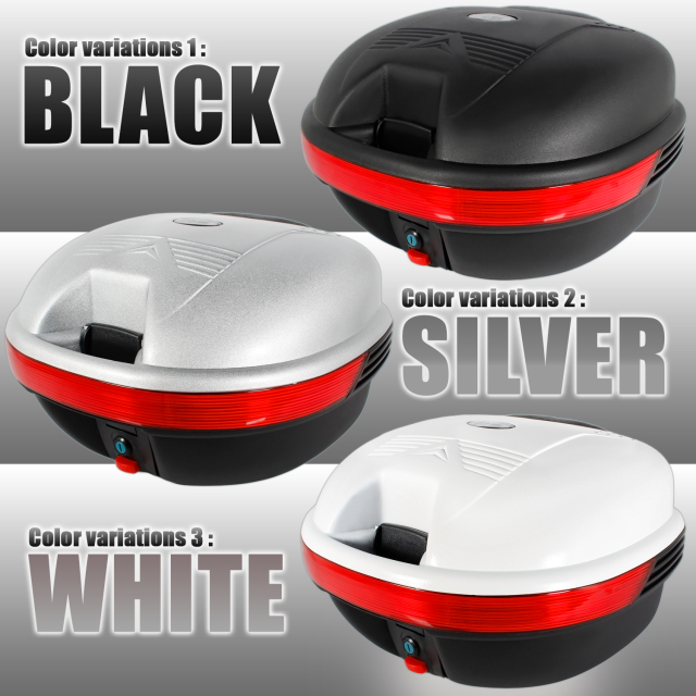 リアボックス 30L 大容量 トップケース ベース付 シルバー 原付