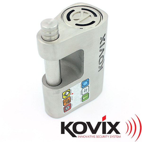 KOVIX アラーム付パッドロック＆チェーンロックセット1.5m 防犯