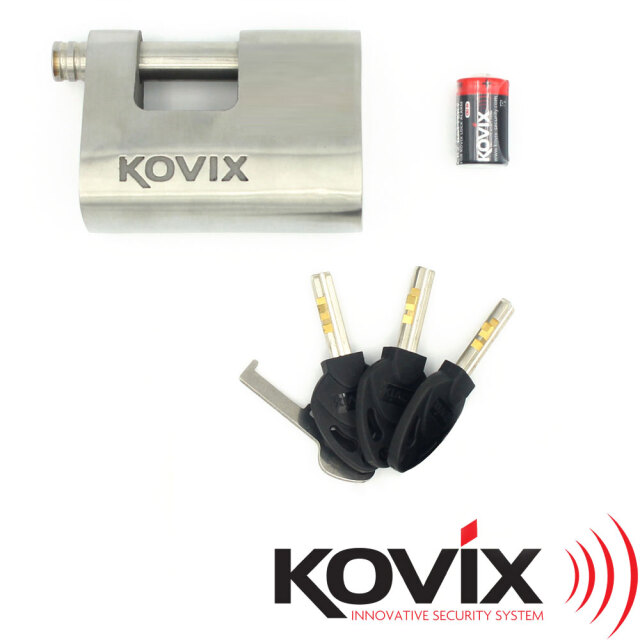 KOVIX アラーム付パッドロック＆チェーンロックセット1.5m 防犯