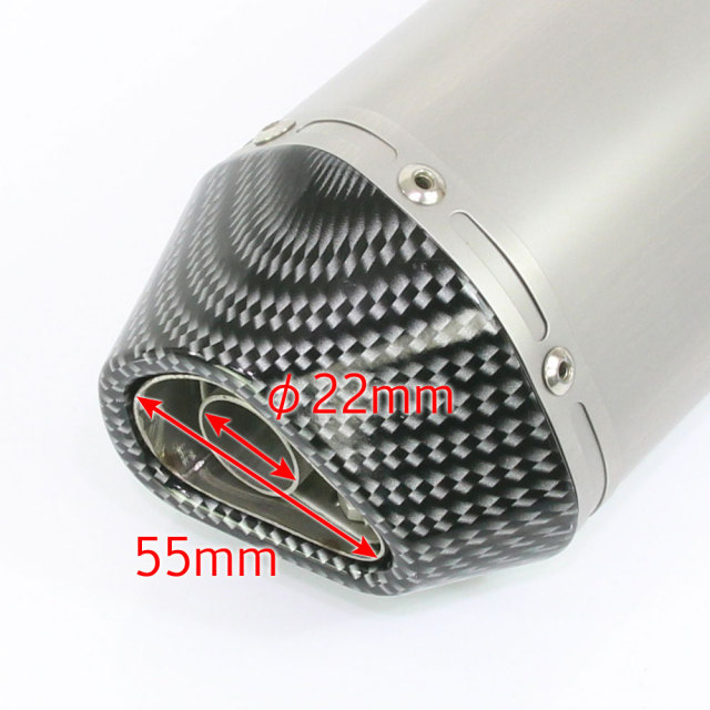 スリップオンマフラー異形サイレンサーカーボン出口 セロー225  