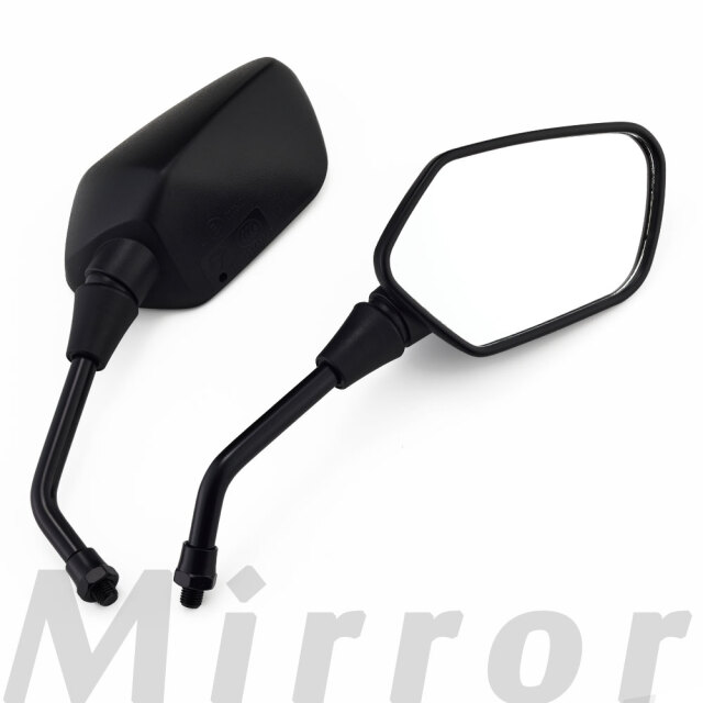 ポリゴンミラー ブラック 角型 横長 10mm 左右セット 正ネジ