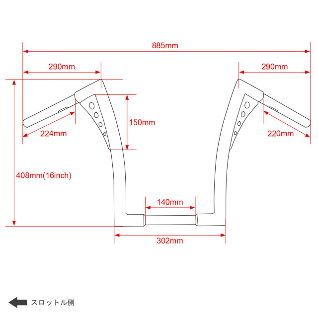 ハーレー　1インチ　ハンドル Amazon | HCmotorku バイク Zバーハンドル ハンドルバー 1インチ