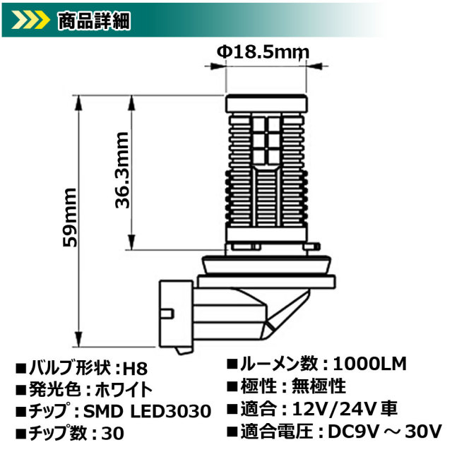 30WLEDバルブ