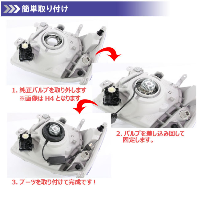 高輝度 4800lm COB LED ヘッドライト H8 3000K 2個セット