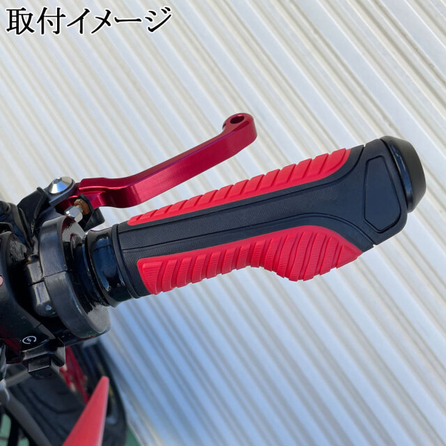 スロットルアシスト付 ラバーグリップ 22.2mm オレンジ 汎用